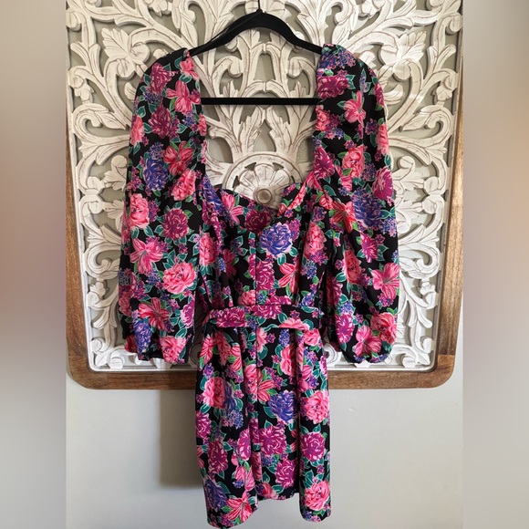 BLOGGERS FAVE NWOT ZARA Purple Pink Sheath Dress with Puff Sleeves - Picture 14 of 16